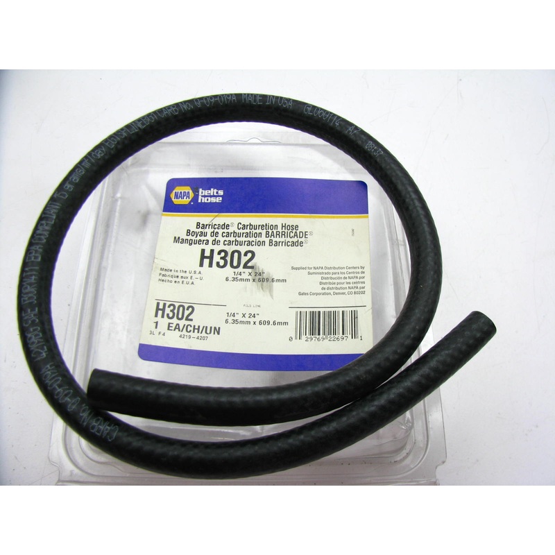 Napa H302 Barricade Fuel Hose - 1/4'' ID Hose X 24'' Long