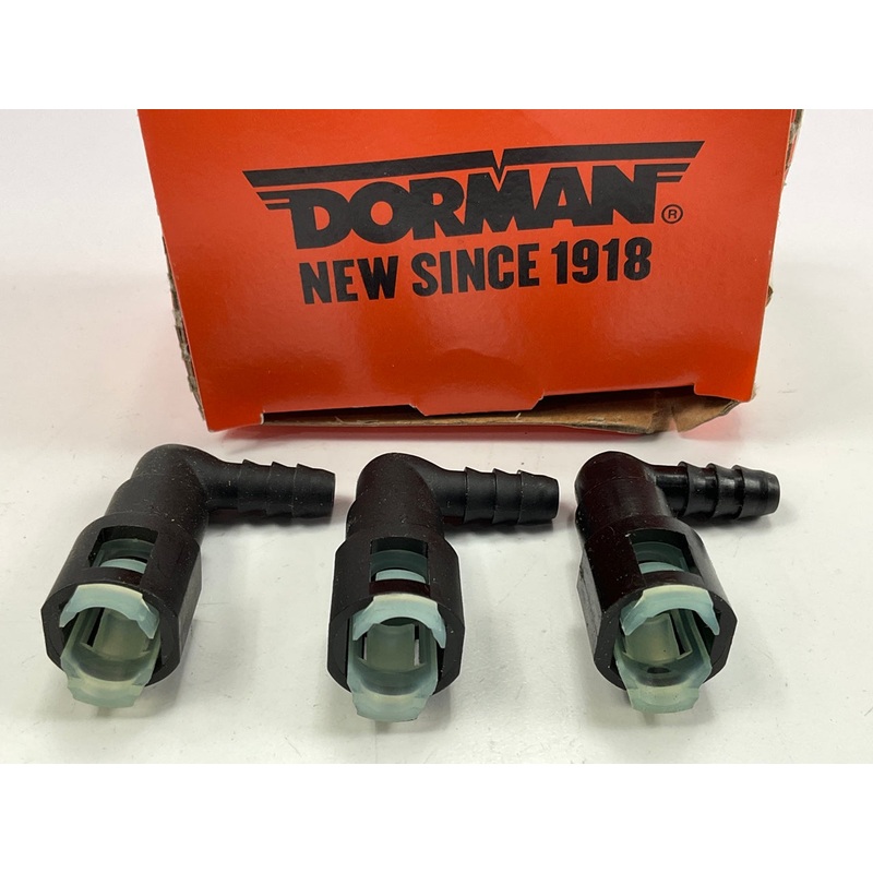 (3) Dorman 800-081 Fuel Line Quick Connector, 5/16''  To 5/16'' 90 Degree