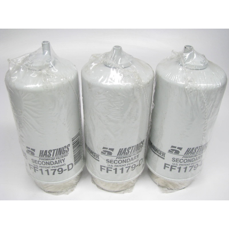(3) Hastings FF1179-D Fuel Filter For N.H Tractor & Komatsu Forestry
