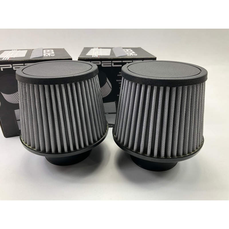(2) Spectre 9138 High-Flow Dual Cold Air Intake Air Filters 3'' Inlet, 6'' Tall