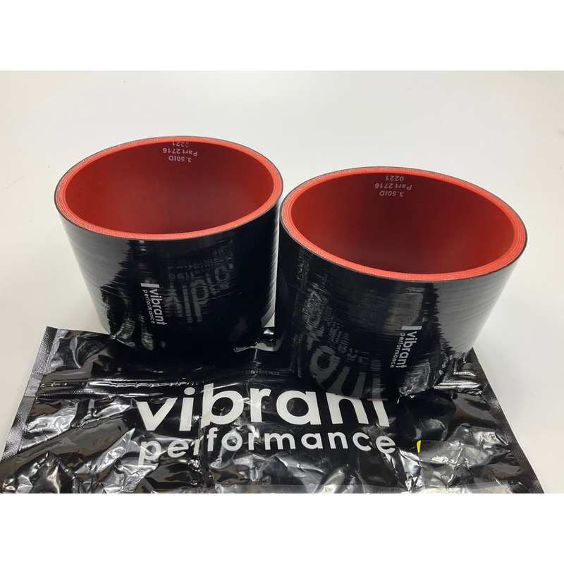 (2) Vibrant Performance 2716 Silicone Straight Hose Coupler 3.50'' ID X 3.00'' L