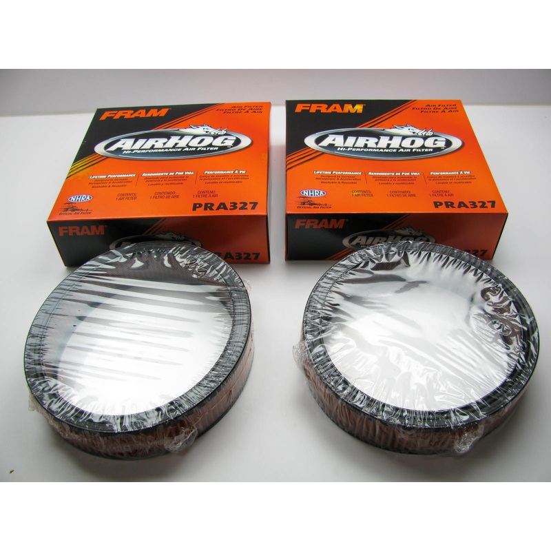 (2) Washable Re-Useable Fram AIR HOG Performance Air Filters