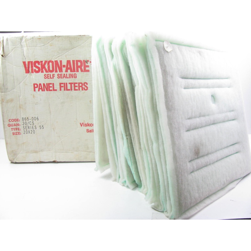 (20) Viskon-aire 865-006 Series 55 Intake Filter Panels Internal Wire 20'' X 20''