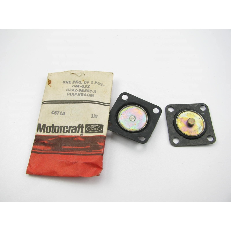 (2) Motorcraft CM-432 Carburetor Accelerator Pump Diaphragm - Autolite 1100 1101