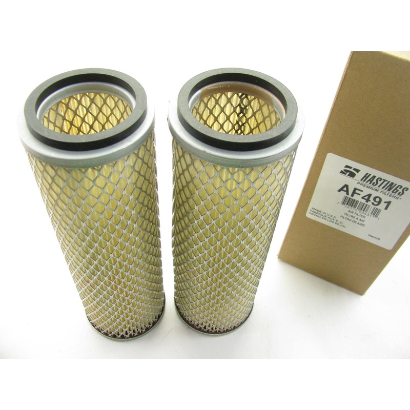 (2) Hastings AF491-2 Air Filter - HD Metal-End Air Filter - Inner