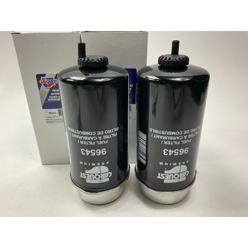 (2) Carquest 96543 Black Diesel Fuel Water Separator Filters SF10158, BF9891D