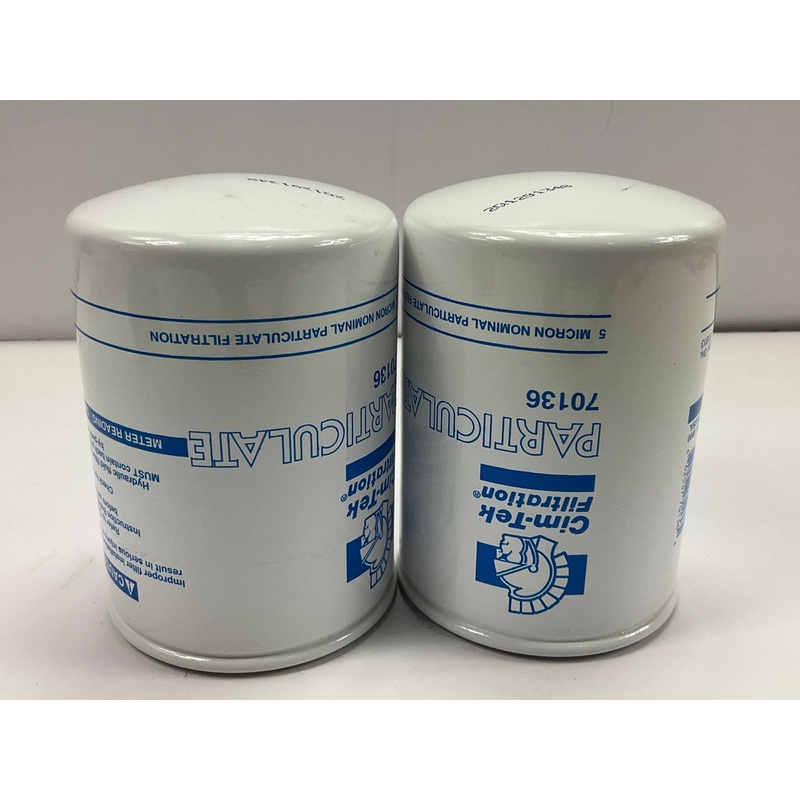 (2) Cim-Tek 70136 Industrial Spin-On Particulate Removal Hydraulic Filters