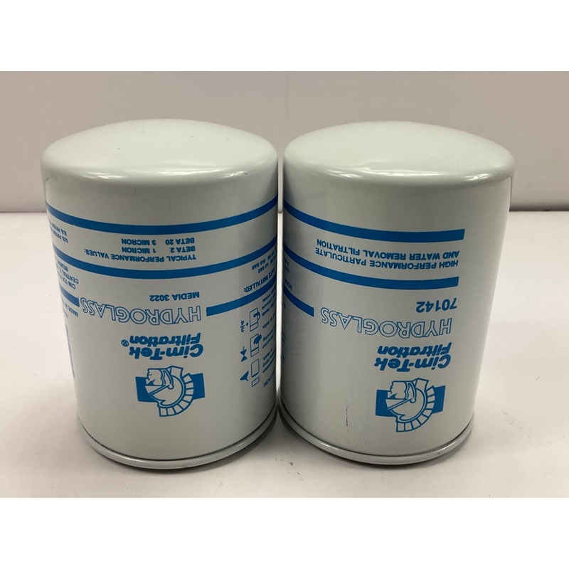(2) Cim-tek 70144 Gas Fuel Pump Spin-on Fuel Filters, Hydroglass Media