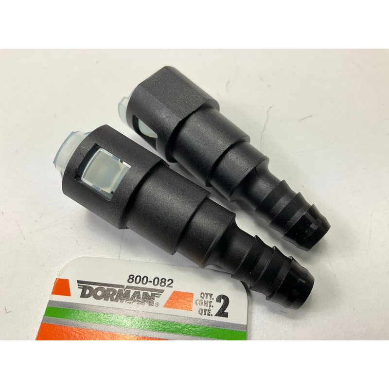 (2) Dorman 800-082 Fuel Line Quick Connector Adapter 3/8'' Steel To 3/8'' Nylon