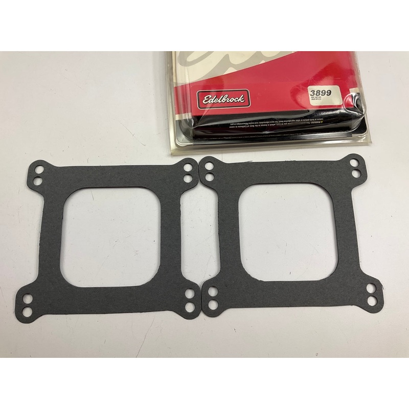(2) Edelbrock 3899 Carburetor Base Gasket For Edelbrock Performer / Thunder AVS2