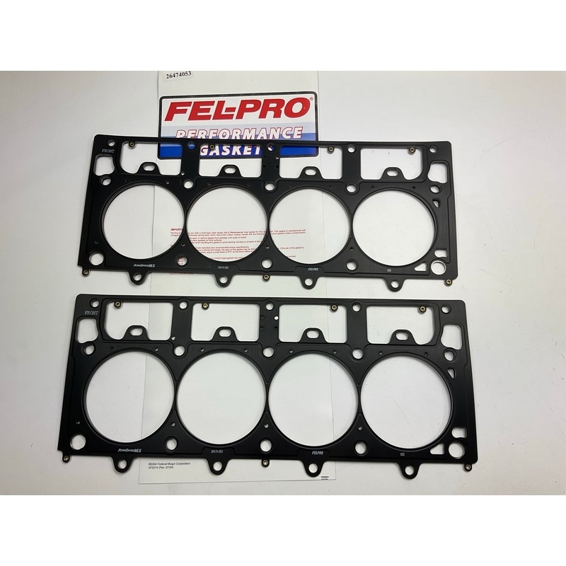 (2) Fel-Pro 26474-053 Cylinder Head Gasket Chevy V8 LS 4.270'' BORE .053 THICK