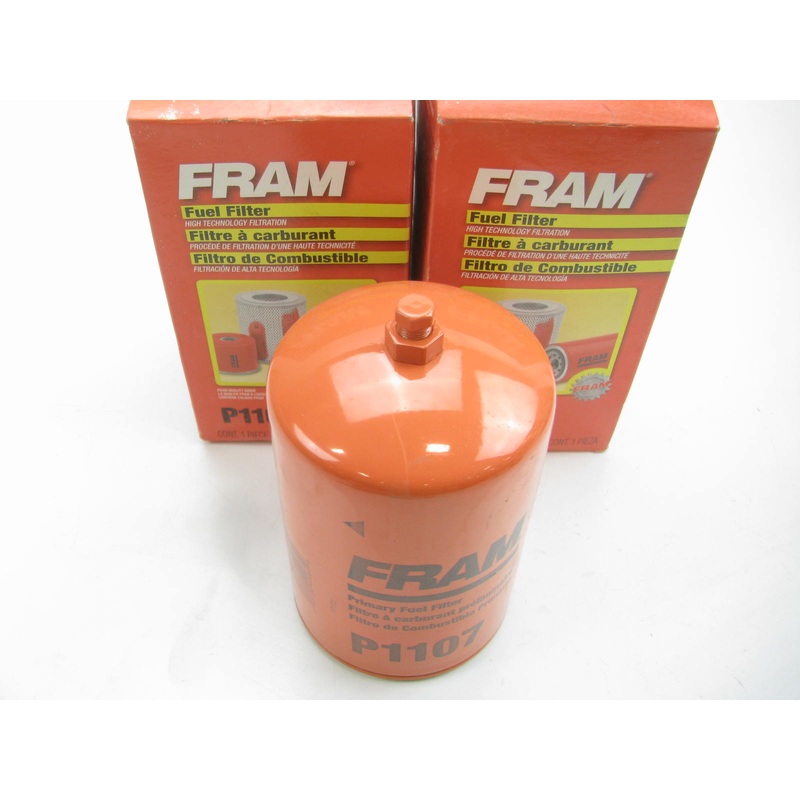 (2) Fram P1107 Fuel Filter Replaces 33378 LFP255F FF956 P552450 BF1240 F50022