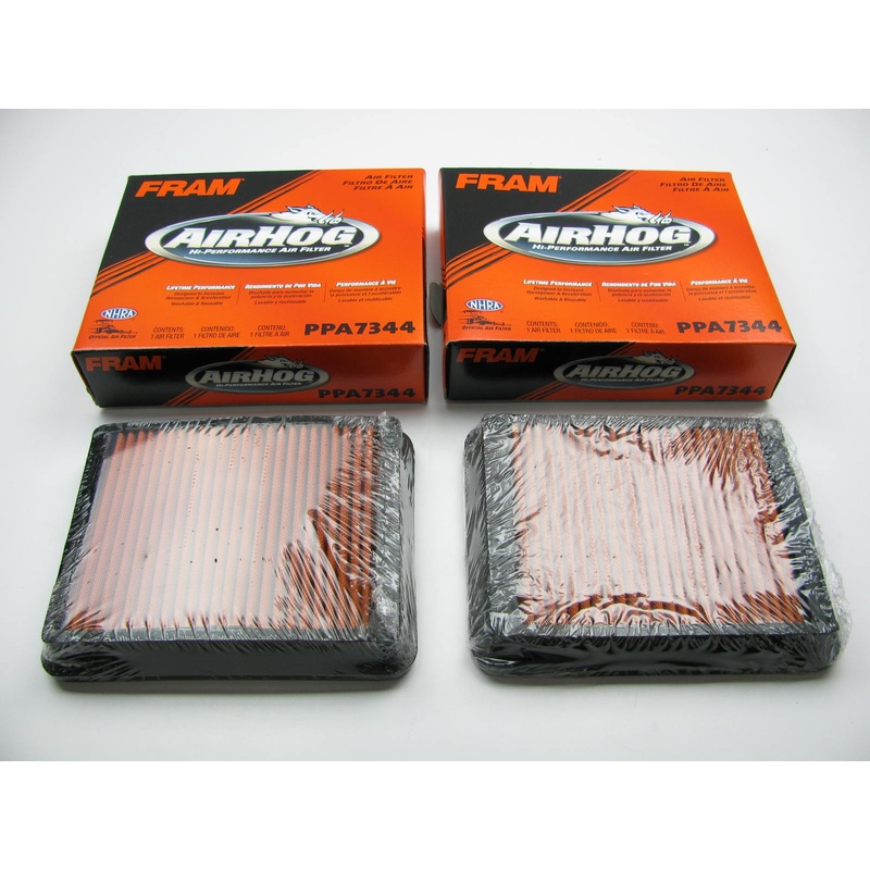 (2) FRAM PPA7344 Air Hog Washable Reusable High Performance Air Filter
