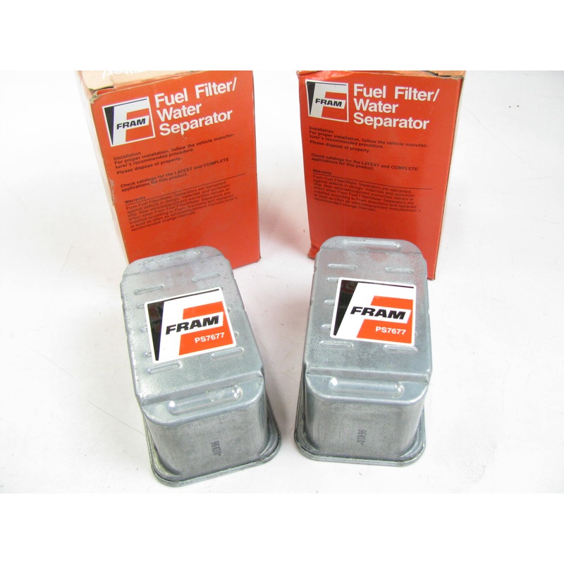 (2) Fram PS7677 Diesel Fuel Water Separator Filter Replaces FF1050 33545