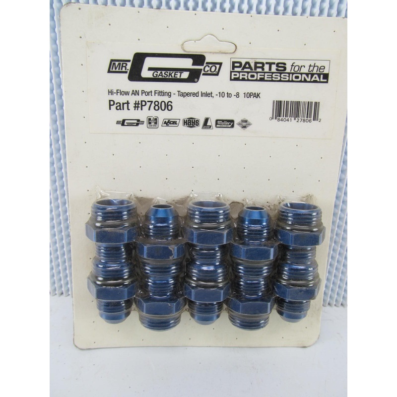 (10) P7806 10 AN To 8 AN Straight O-ring Straight Tapered Inlet Adapter Fitting