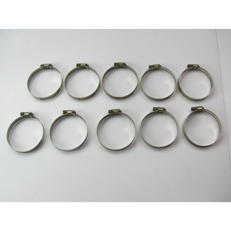 (10) Pcs - TRIDON #44 Clamp 2 1/4 - 3 1/4 Inch Stainless Steel Hose Clamps