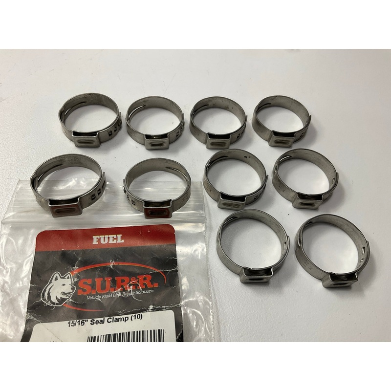 (10) SUR&R Auto Parts 15/16'' Seal Clamps, 360 Degree