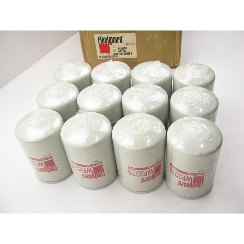 (12) Fleetguard WF2078 Coolant Filters Replaces: 24430 LFW4860XL B5176 P551309