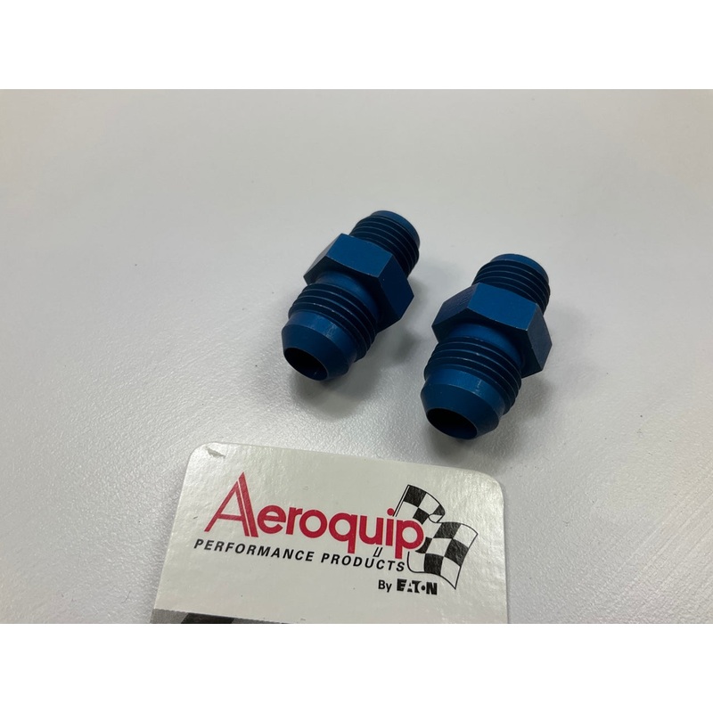 (2) Aeroquip FCM2111 Adapter Fitting Fuel Pump -6 AN To Inverted Flare 1/2-20