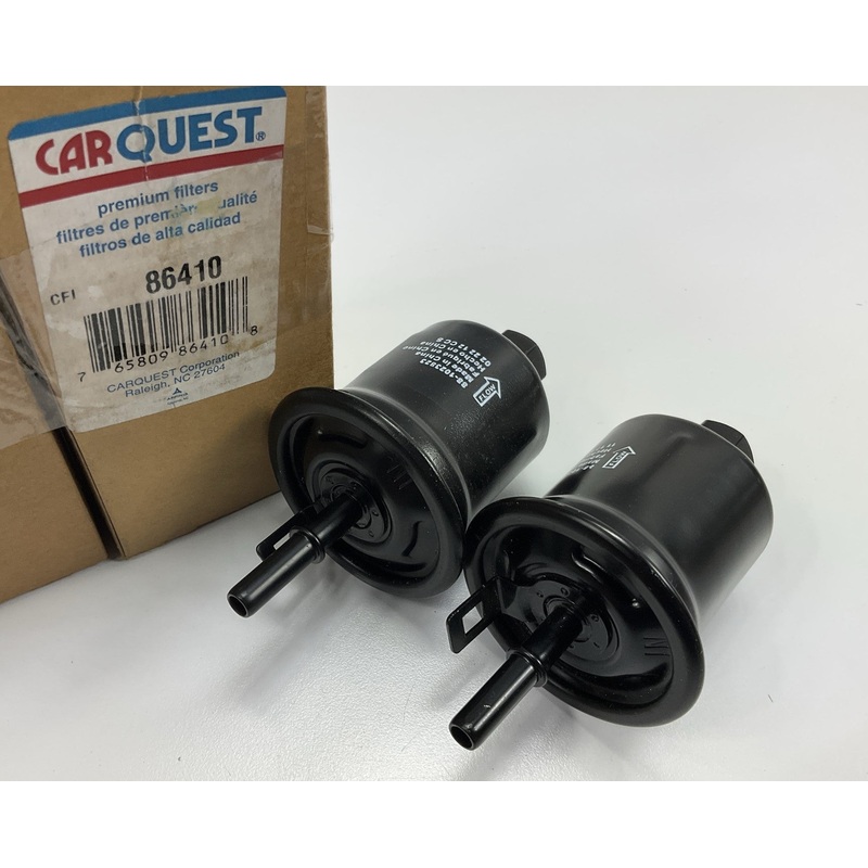 (2) Carquest 86410 Black Fuel Filters For 2001-2009 Toyota Sequoia