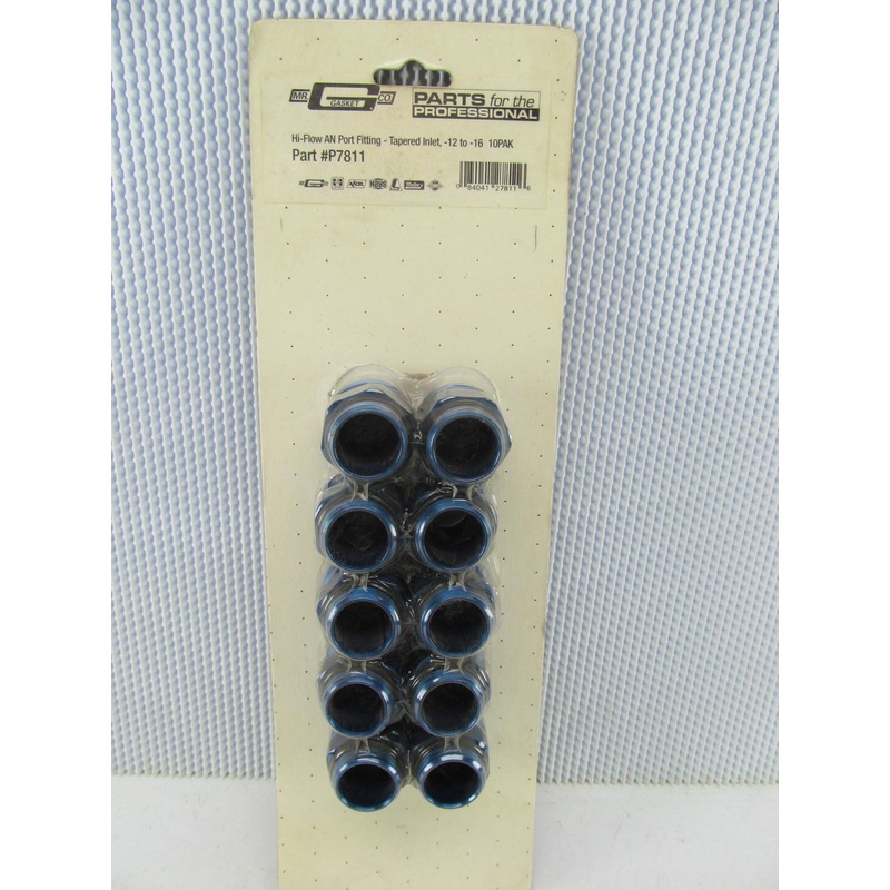 (10) Mr Gasket P7811 12 AN TO 16 AN Tapered Inlet Fuel Port Fitting Adapter