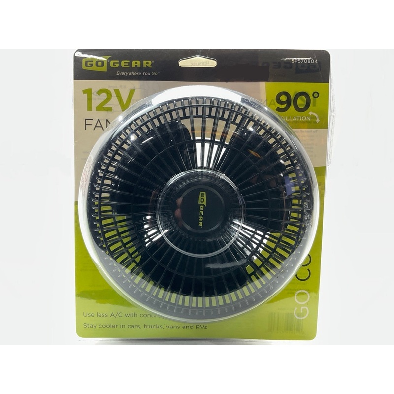 Hopkins SP570804  12 Volt 7'' Oscillating Electric Fan, 12V Car Truck SUV Bus Fan