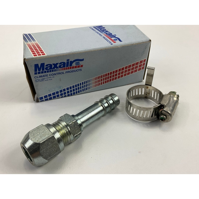 Max Air 05-4734 A/C Line Compression Fitting Straight, 3/8'' Tube OD, 8 Hose Barb