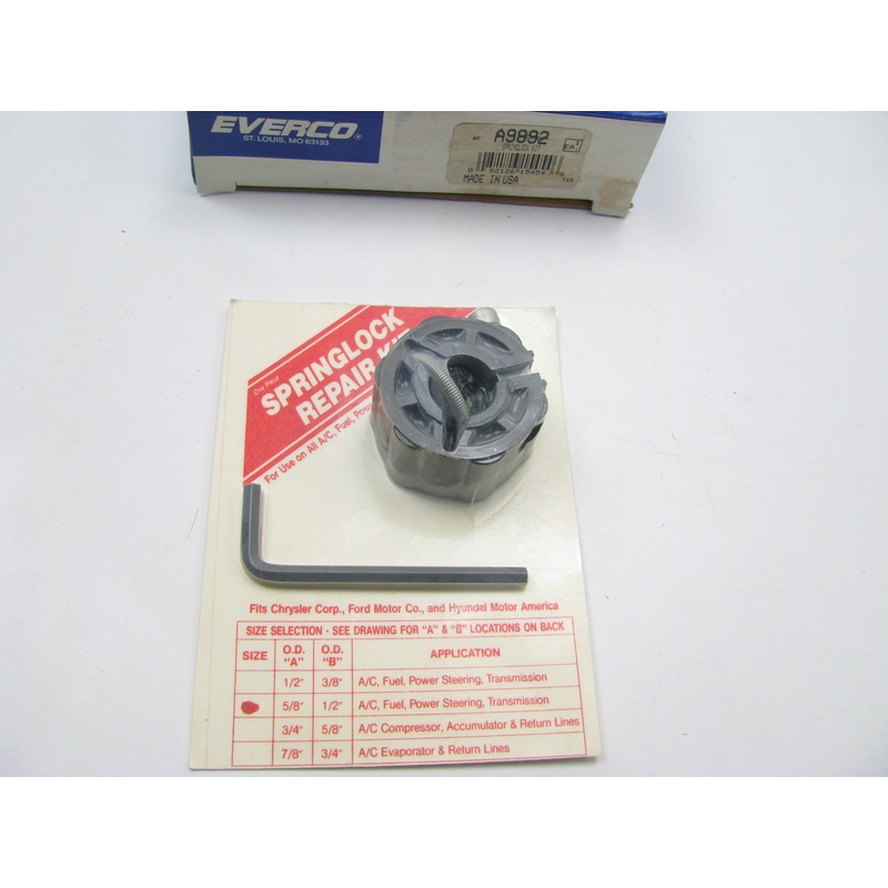 Everco A9892 Spring Lock Repair Kit For 1/2'' Tube A/C Evaportator, Return Lines