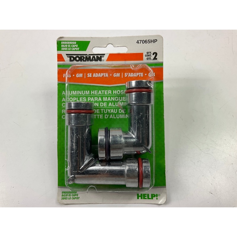 Dorman 47065HP Heater Hose Elbow Fittings - Aluminum - Pack Of 2