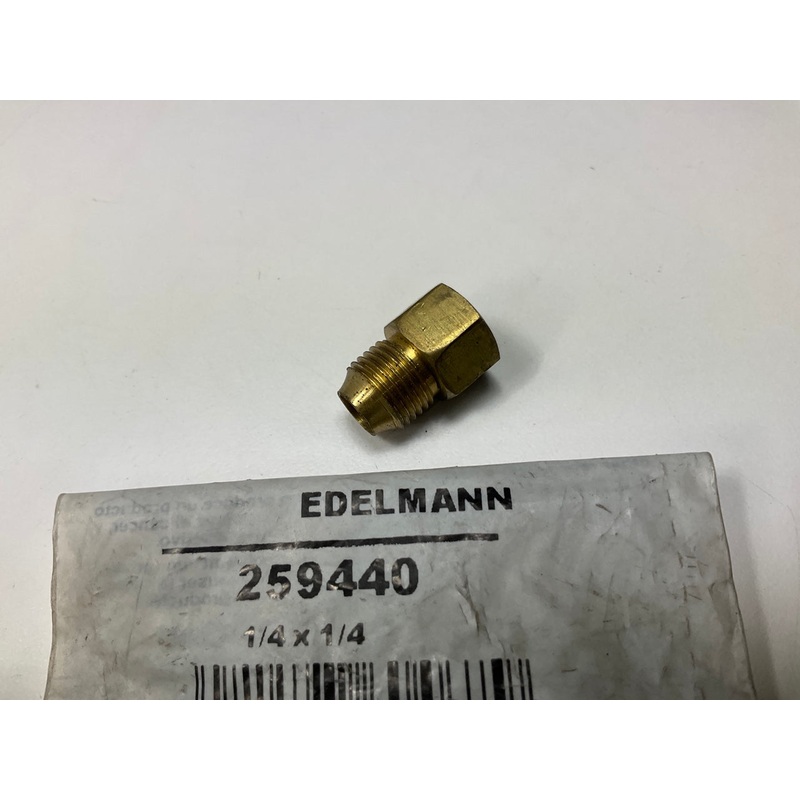 Edelmann 259440 A/C Filter Adapter, 1/4'' Female Flare X 1/2'' Male Double Comp.