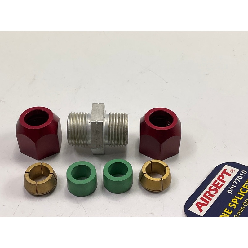 Airsept 77010 A/C Line Repair Splice Straight Connector Kit - 10mm OD