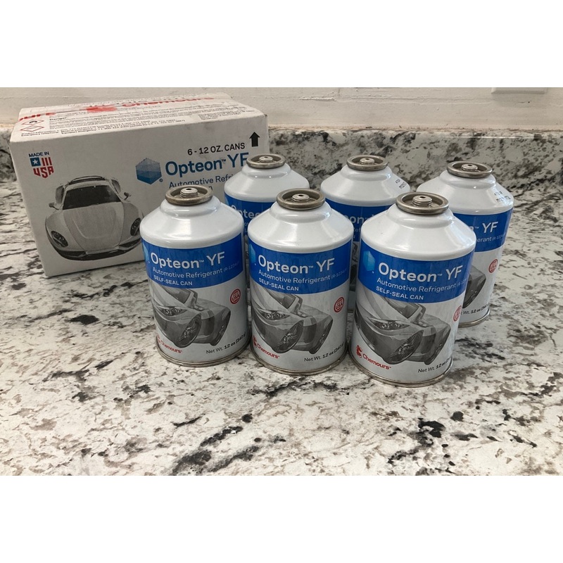 Chemours R-1234yf Automotive A/C Refrigerant Opteon YF Box of (6) 12 Oz Cans R1234yf